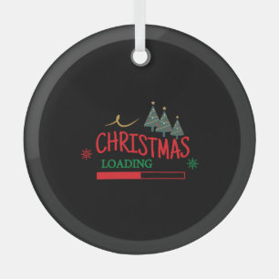 Ornement En Verre Correspondance famille Noël Chargement