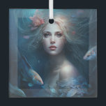 Ornement En Verre Create Your Own Pisces Sun Sign Zodiac Goddess<br><div class="desc">This ornament features magical, mystical artwork that you can customize by personalizing it for annual sacred wheel sabbats & other celebrations. They also make terrific gifts for friends, family & sister witches. Inspired by a desire to help others express themselves: their moods, thoughts, feelings, beliefs – all of the things...</div>