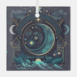 Ornement En Verre Créez vos propres lunes célestes Abstraites