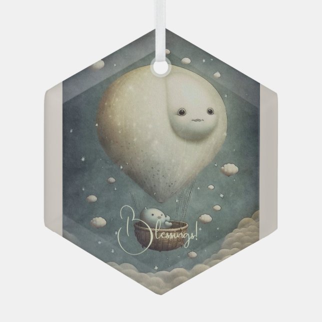 Ornement En Verre Créez Votre Propre Balloon À Air Chaud Rêvé (Recto)