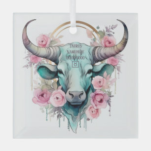 Ornement En Verre Créez Votre Propre Beau Taureau Zodiaque