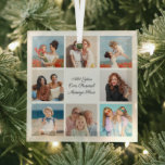 Ornement En Verre Créez votre propre collection de photos 8 Ajouter<br><div class="desc">Créez votre propre collection photo de 8 photos pour Noël, Anniversaires, Mariages, Anniversaires, Diplômes, Fête des pères, Fête des Mères ou toute autre occasion spéciale, avec notre outil de design facile à utiliser. Ajoutez vos photos préférées d'amis, de famille, de vacances, de loisirs et d'animaux de compagnie et vous aurez...</div>