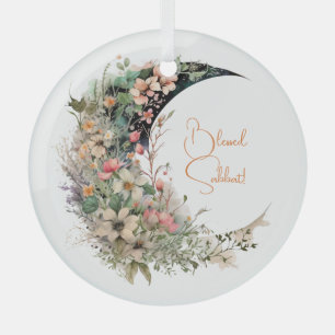 Ornement En Verre Créez Votre Propre Croissant de Lune Floral de Pra