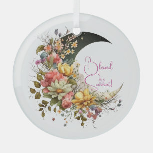 Ornement En Verre Créez Votre Propre Croissant de Lune Floral de Pri