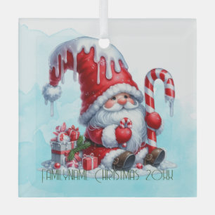 Ornement En Verre Créez votre propre gnome de Noël aux cannes de men