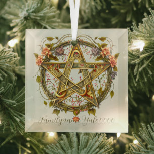 Ornement En Verre Créez votre propre pentacle Floral victorien