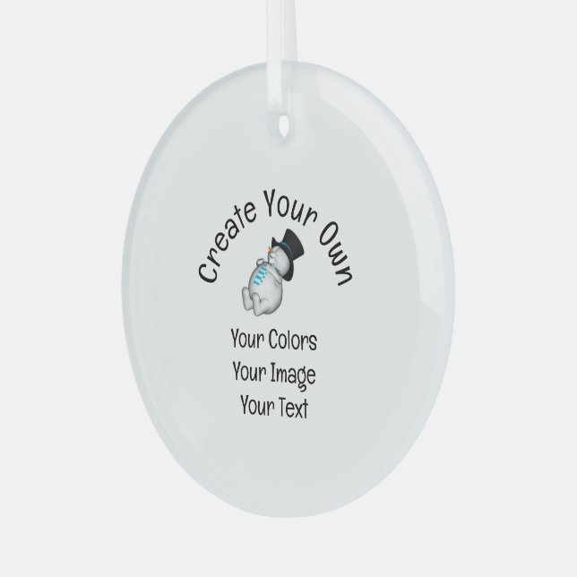 Ornement En Verre Créez votre propre personnalisation (Avant gauche)