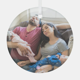 Ornement En Verre Créez Votre Propre Photo personnalisée DIY Famille