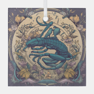 Ornement En Verre Créez votre propre Scorpio Art Nouveau Zodiac