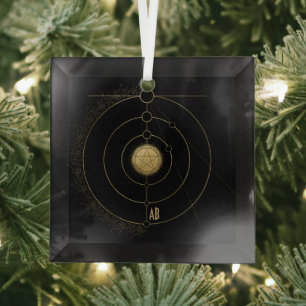 Ornement En Verre Créez votre propre tarot d'arcane d'or