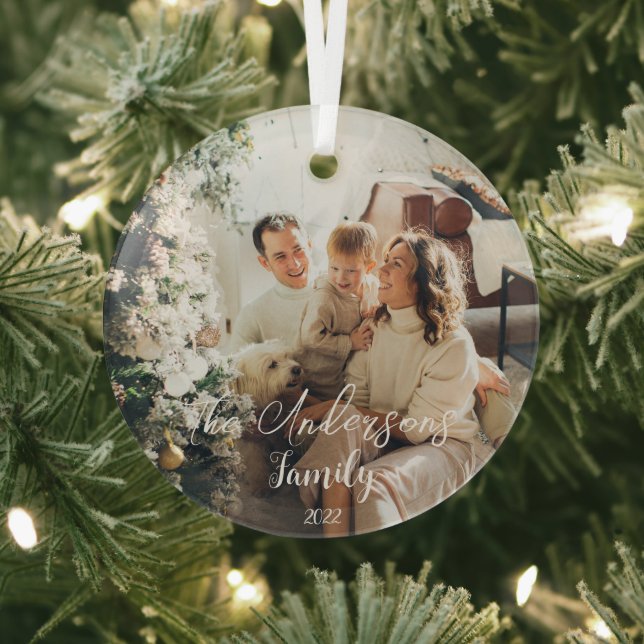 Ornement En Verre Créez votre propre typographie Famille Photo Noël (Insitu)