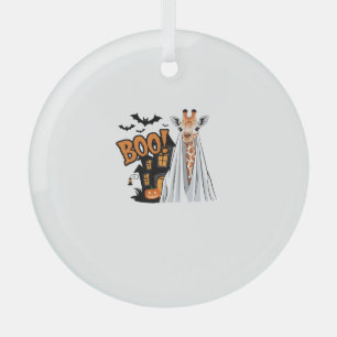 Ornement En Verre Cute Giraffe Boo Amusant Costume d'Halloween Zoo L