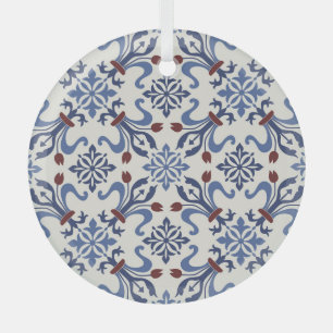 Ornement En Verre Damask Majolica Poterie Design Carreaux