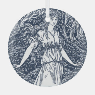 Ornement En Verre dame dans les bois