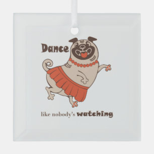Ornement En Verre Danse comme personne ne regarde Carlin Girl