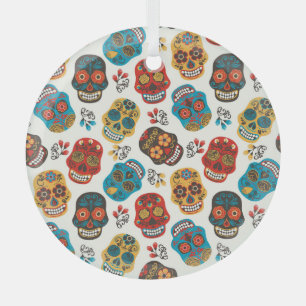 Ornement En Verre Day of Dead, un motif sans soudure.
