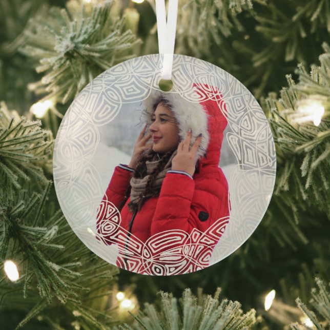 Ornement en verre de fibre blanche (Insitu)