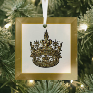 Ornement en verre de la Couronne du roi de Noël
