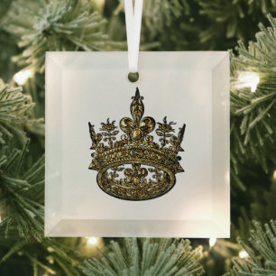 Ornement en verre de la Couronne du roi de Noël