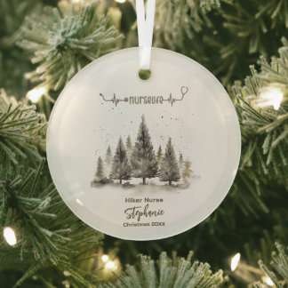 Ornement En Verre Décor de Noël Cadeau de vie d'infirmière d'aventur