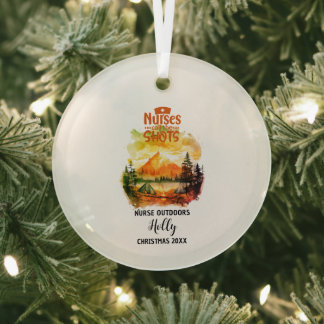 Ornement En Verre Décor de Noël Infirmière en plein air Camp Aventur