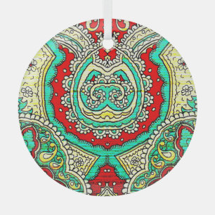 Ornement En Verre Décor néon arabesque : style années 80.