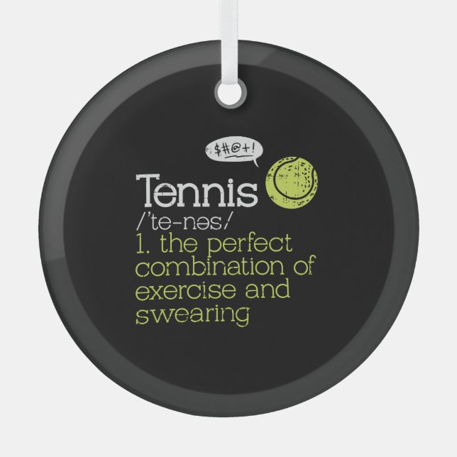 Ornement En Verre Définition du tennis (Recto)