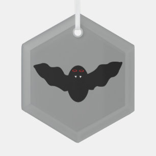 Ornement En Verre Déplaisant Halloween Vampire Bat