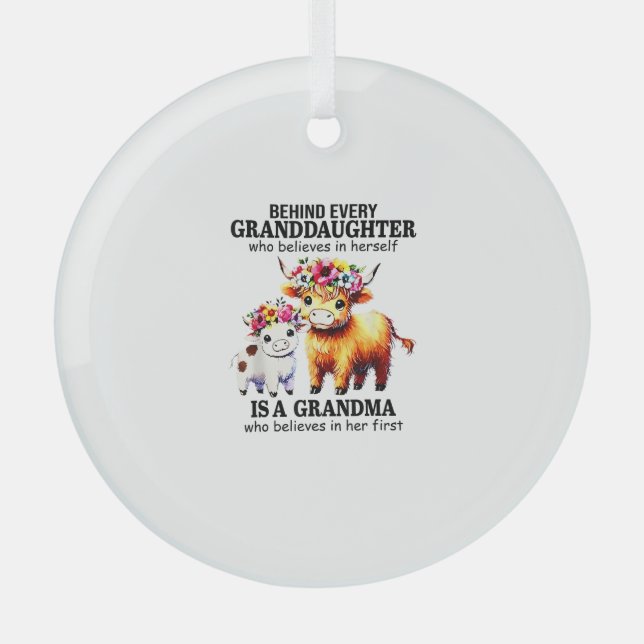 Ornement En Verre Derrière Chaque Petite-Fille Qui Croit En Elle-Mêm (Recto)