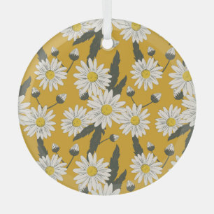 Ornement En Verre Design foulard floral, arrière - plan vintage.