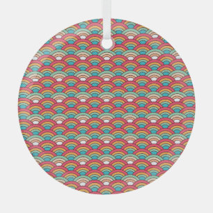 Ornement En Verre Design Motif traditionnel sans couture élégant