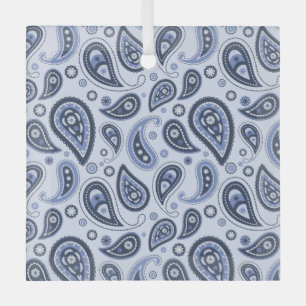 Ornement En Verre Dessin imprimé paisley floral complexe