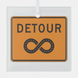 Ornement En Verre Détours infinis à vélo