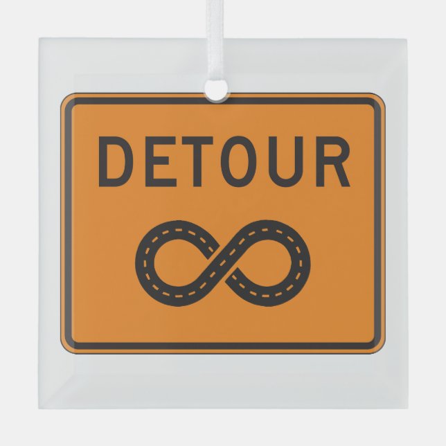 Ornement En Verre Détours infinis à vélo (Recto)
