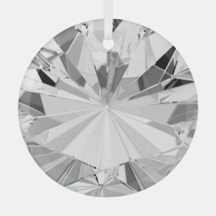 Ornement En Verre Diamant réaliste : 3D Texture Gros plan