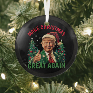 Ornement En Verre Donald Trump Le Père Noël Rendre Noël magnifique