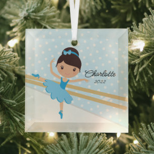 Ornement En Verre Douce Ballerine Danse de Ballet de Noël