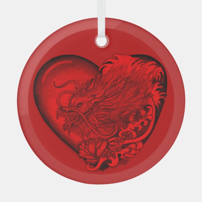 Ornement En Verre Dragon Heart (Recto)
