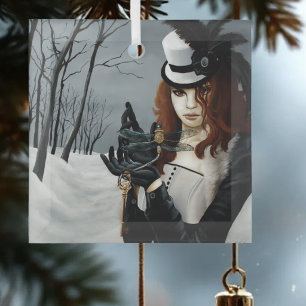 Ornement En Verre Dragonfly clé gothique hivernale Steampunk Victori