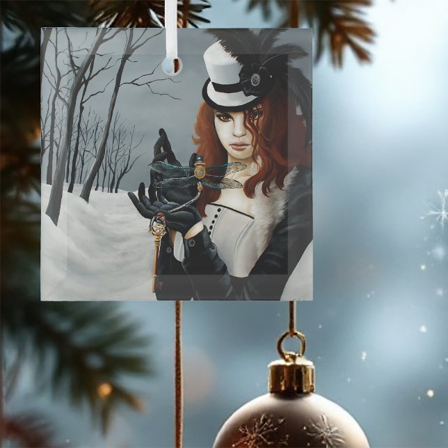 Ornement En Verre Dragonfly clé gothique hivernale Steampunk Victori (Créateur téléchargé)