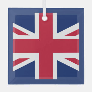 Ornement En Verre Drapeau anglais patriotique