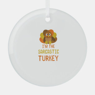 Ornement En Verre Drôle Sarcastique Turquie Famille Correspondant Th