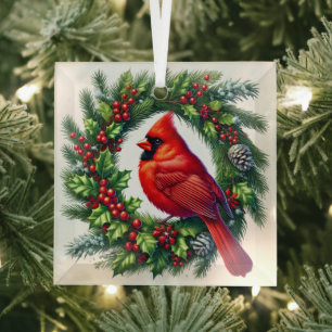 Ornement en verre du cardinal de Noël