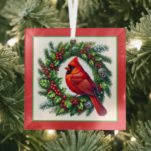 Ornement en verre du cardinal de Noël