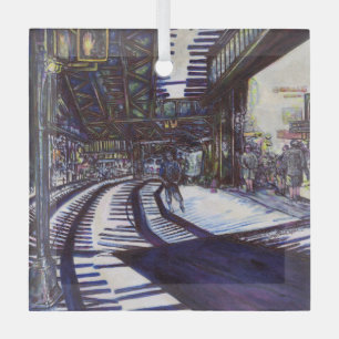 Ornement En Verre Dusting the Piano