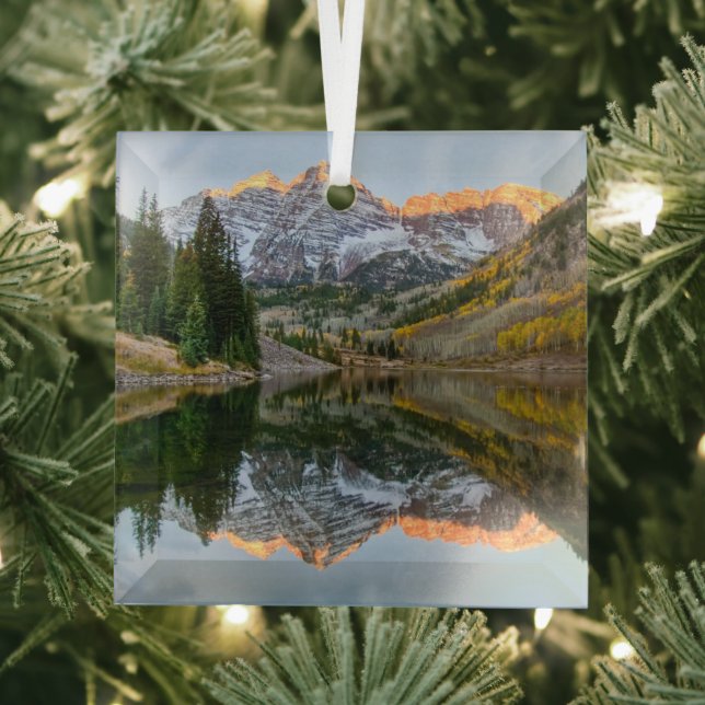Ornement En Verre Eau | Maroon Bells Lake Aspen Trees (Insitu)