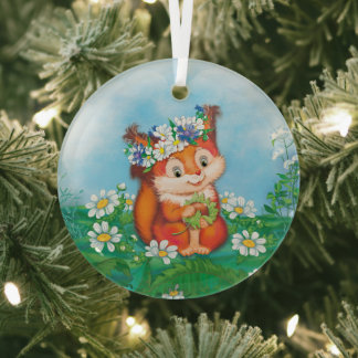 Ornement En Verre Écureuil
