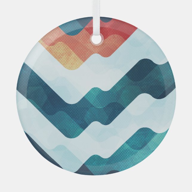 Ornement En Verre Effet Grunge d'eau Motif transparent (Recto)