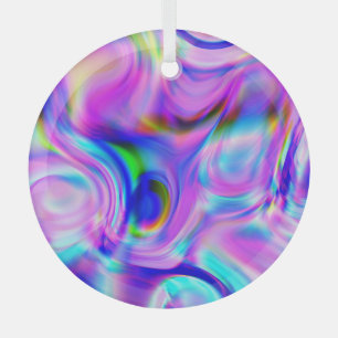 Ornement En Verre Effets numériques : motif abstrait multicolore.