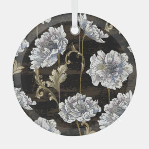 Ornement En Verre Elégance Peony : Flèches d'or baroque